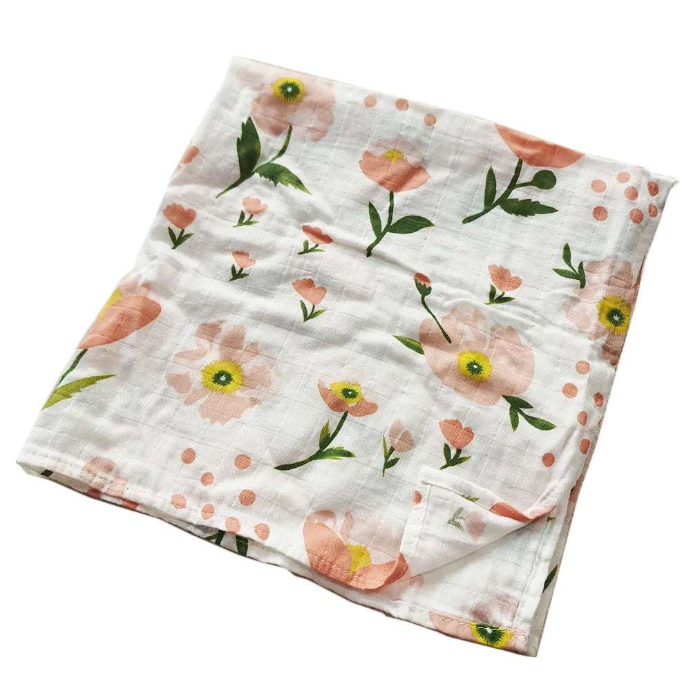 Baby Blankets: Soft Muslin Swaddle Wrap 58x58cm