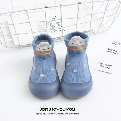 Baby Socks Shoes: Soft Rubber Sole First Walkers