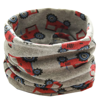 Kids Cartoon Cotton Scarf - Warm Winter Neckwear