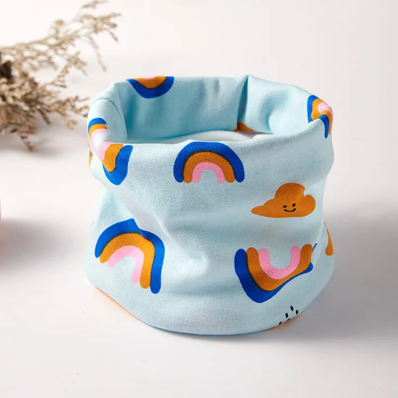 Kids Cartoon Cotton Scarf - Warm Winter Neckwear