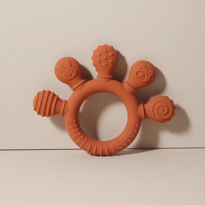 Silicone Teether 2024: Food Grade Teething Ring for Toddlers