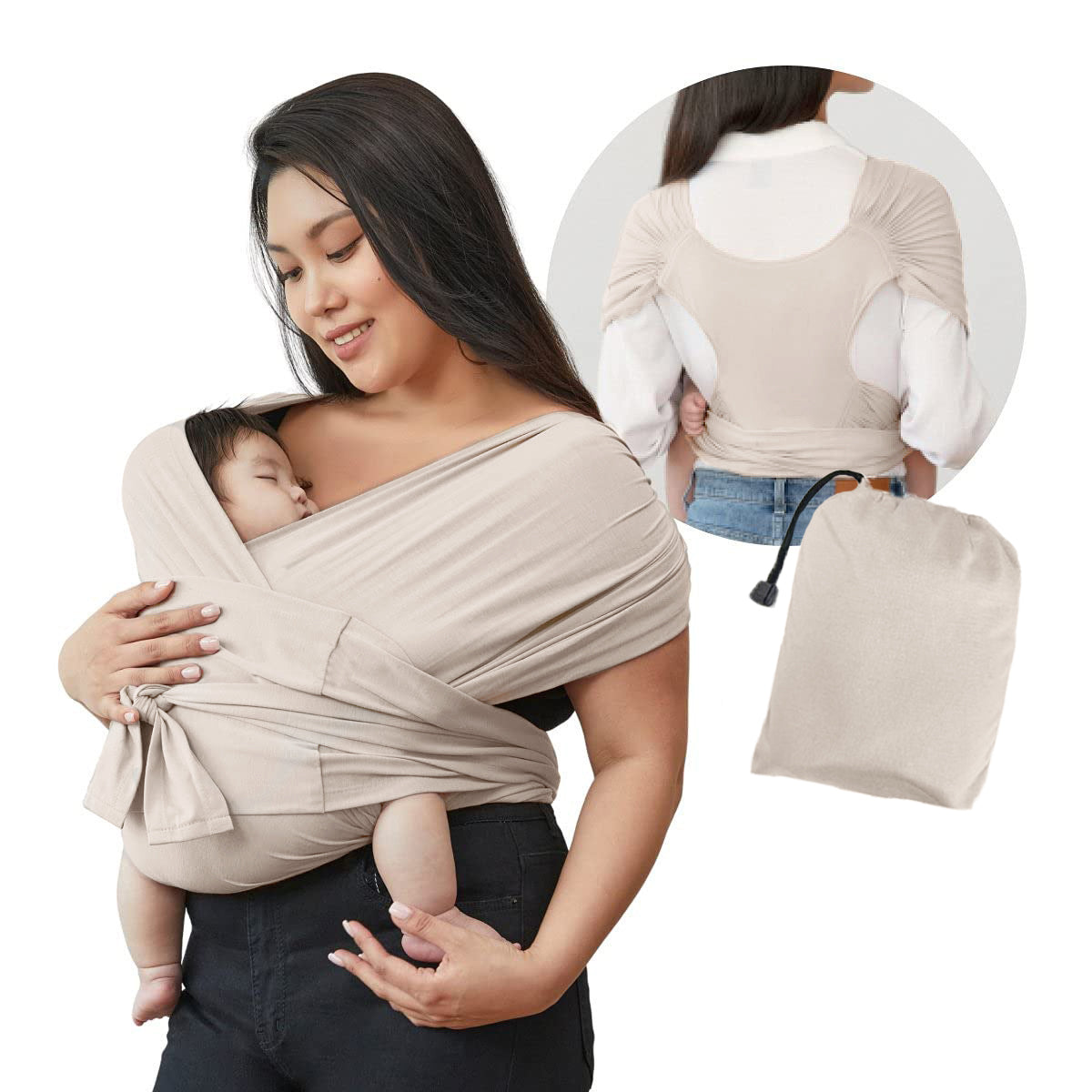 Portable Baby Carrier Wrap - Breathable Sling for Outdoors