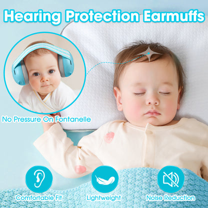 Infant Ear Muffs: Noise Cancelling Ear Muffs - Soft Padded Baby Headphones