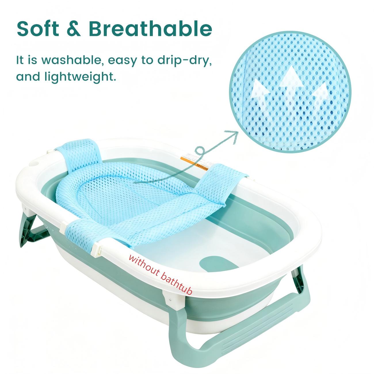 Baby Bathtub Seat: Bath Support Mesh Pad - Non-Slip Newborn Tub Seat
