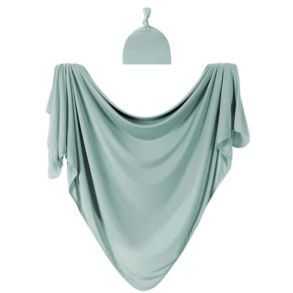 Baby Swaddle Blanket & Hat Set - Soft, Anti-Tremor Design for Newborns