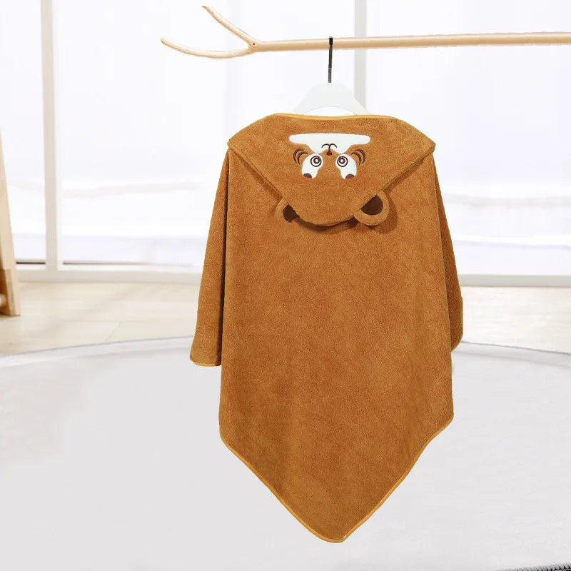 Blankets Swaddle - Cartoon Baby Bathrobe Hooded Towel 