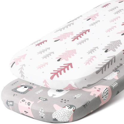 Bassinet Sheets Fitted For Baby - Universal Fit for Cradle & Basket