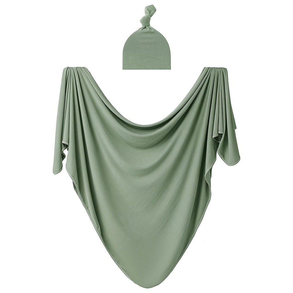 Baby Swaddle Blanket & Hat Set - Soft, Anti-Tremor Design for Newborns
