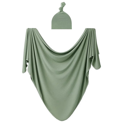 Baby Swaddle Blanket & Hat Set - Soft, Anti-Tremor Design for Newborns
