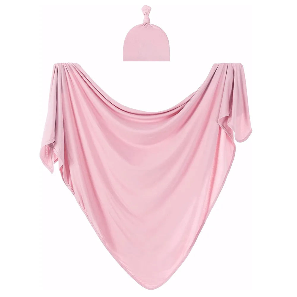 Baby Swaddle Blanket & Hat Set - Soft, Anti-Tremor Design for Newborns
