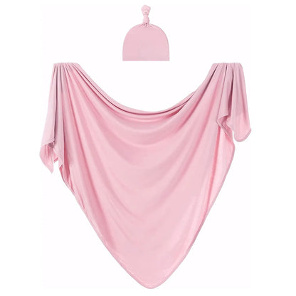 Baby Swaddle Blanket & Hat Set - Soft, Anti-Tremor Design for Newborns