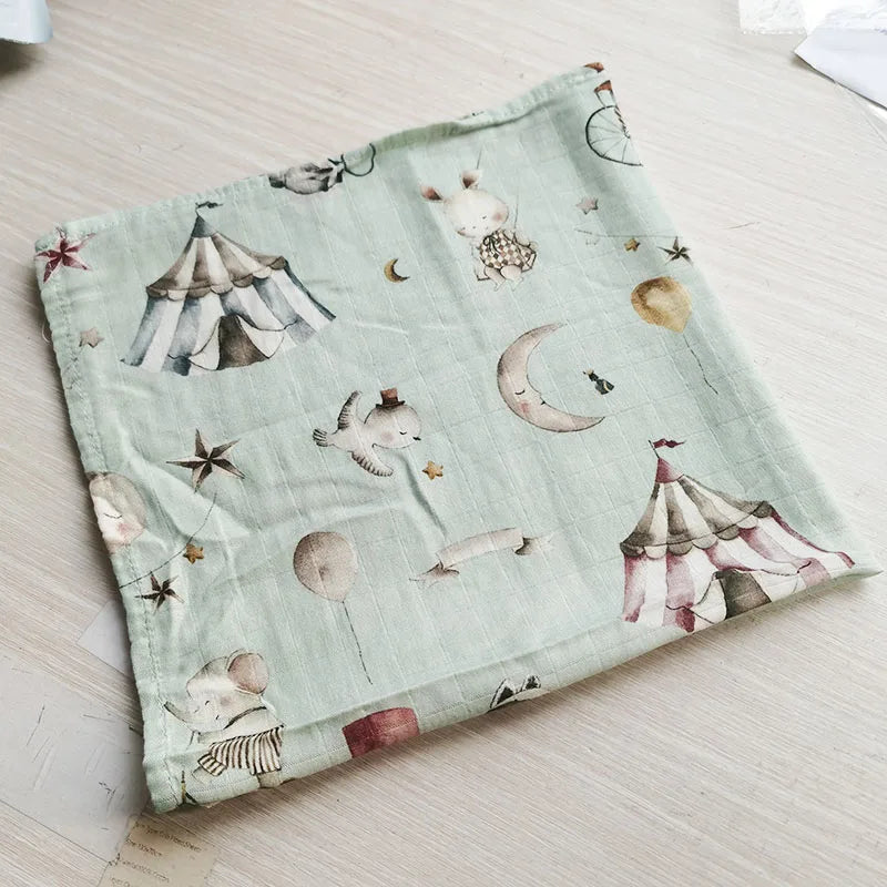 Baby Blankets: Soft Muslin Swaddle Wrap 58x58cm