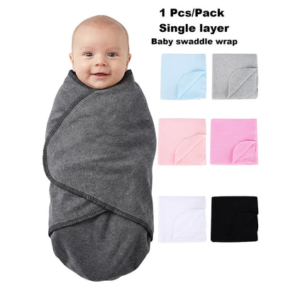 0-6 Months Baby Swaddle Blanket Single-layer Newborn Solid Color Sleep Swaddle Baby Wrap, Newborn Hospital Room Swaddle Blanket