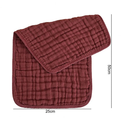 Soft Cotton Baby Burp Cloths - 6 Layer Muslin Towels