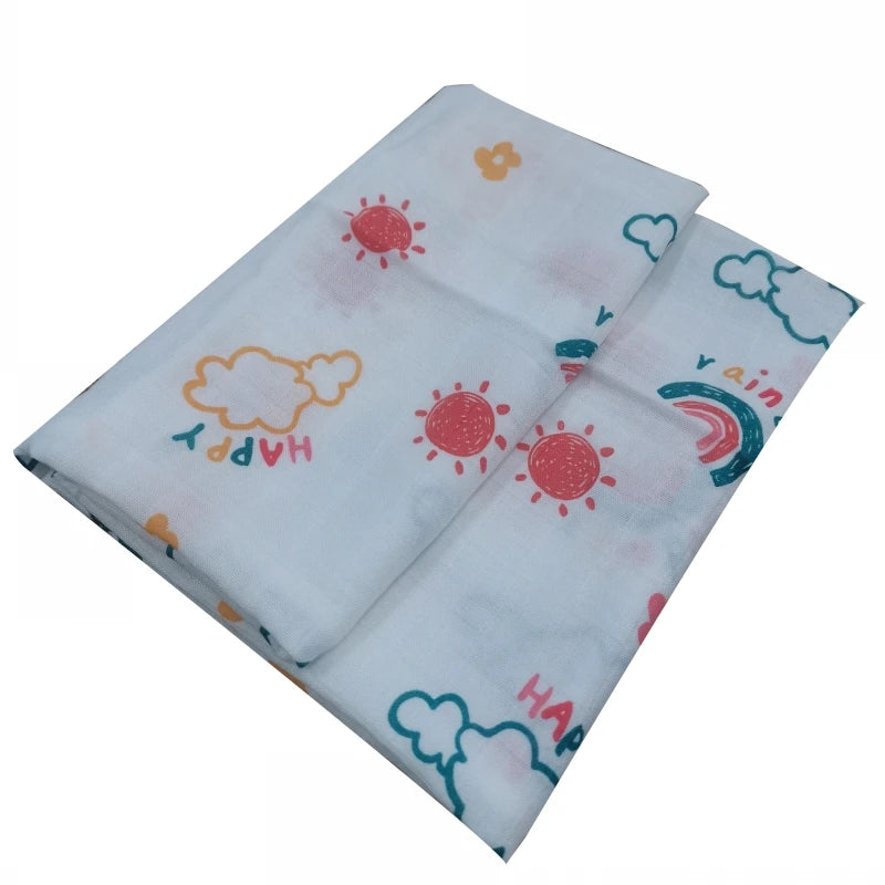 Muslin Cotton Baby Towels - 58x58cm Swaddle & Bath