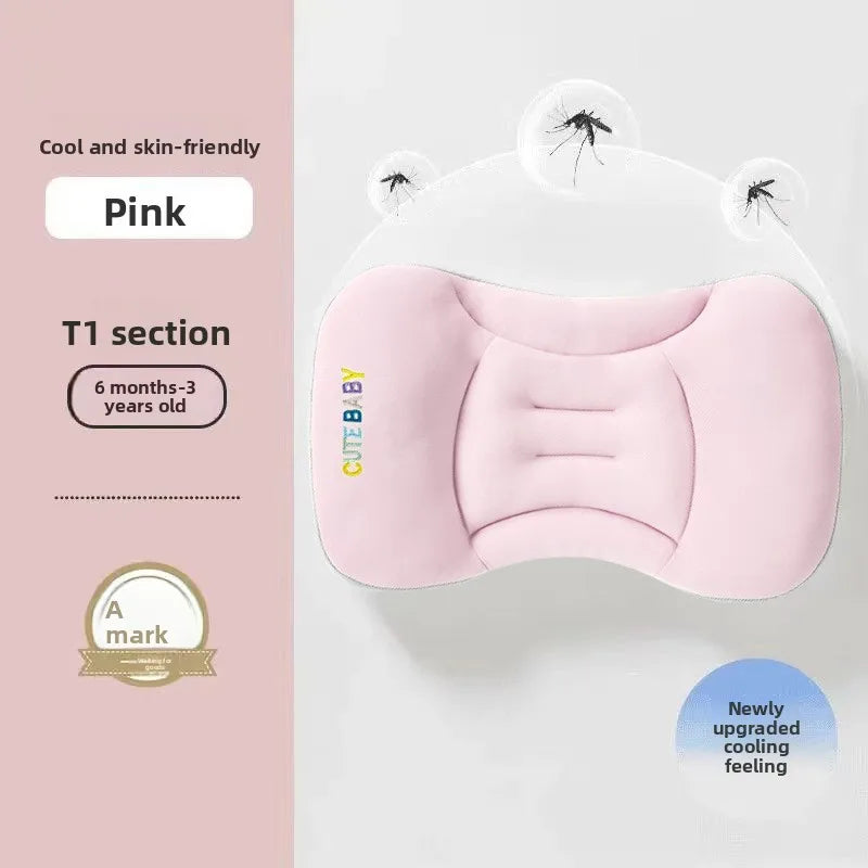 Cooling Baby & Toddler Space Pillow for Baby 6Month 1-12 Year Olds Breathable Ice Silk Summer Use Multifunctional Nursing Pillow
