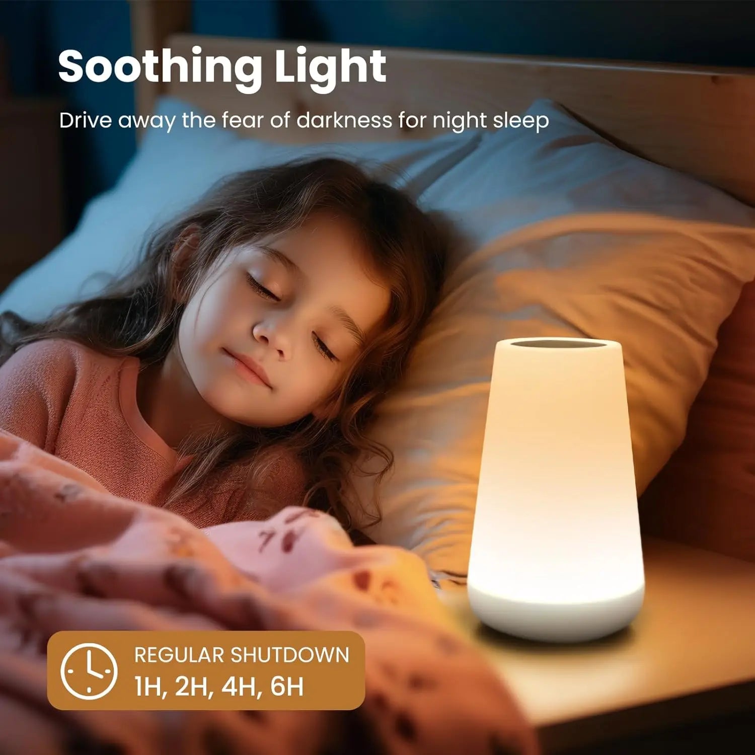 RGB LED Night Light - 13 Colors, Dimmable, Touch Control