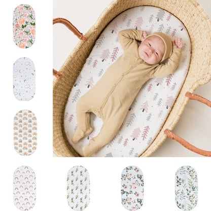 Bassinet Sheets Fitted For Baby - Universal Fit for Cradle & Basket