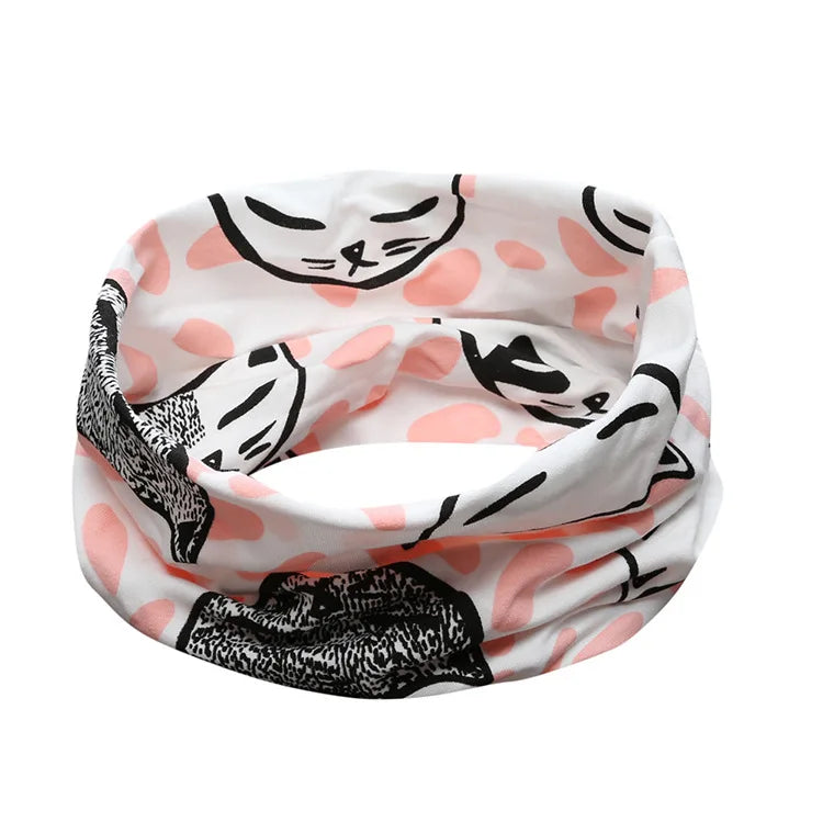 Kids Cartoon Cotton Scarf - Warm Winter Neckwear