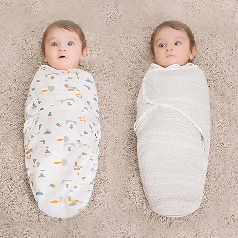 Newborn Swaddle Set: Cartoon Cotton Blanket & Hat 0-6M