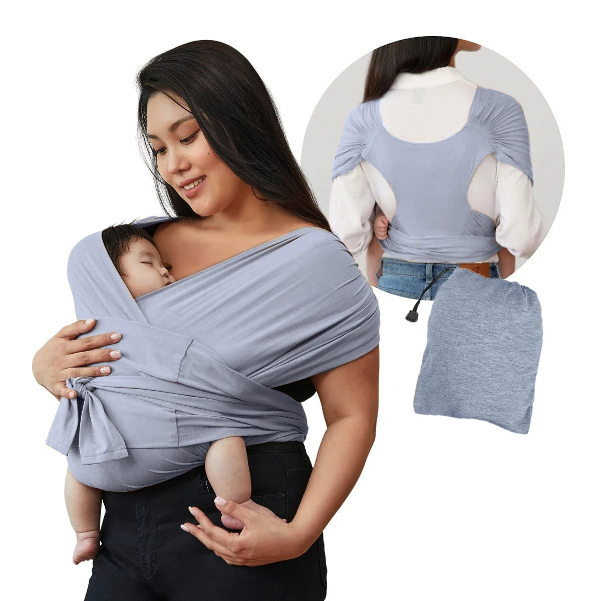 Portable Baby Carrier Wrap - Breathable Sling for Outdoors