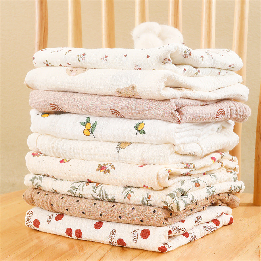 Swaddle Blanket - Cotton Floral Muslin Baby Wrap