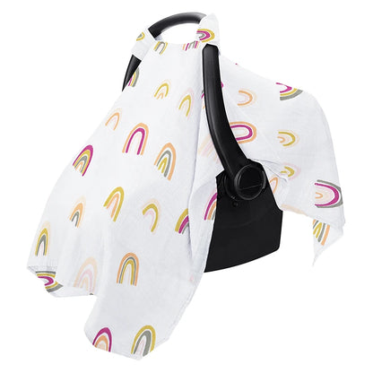 Infant Cover for Car Seat: Muslin Baby Car Seat Canopy - Lightweight & Breathable Cover