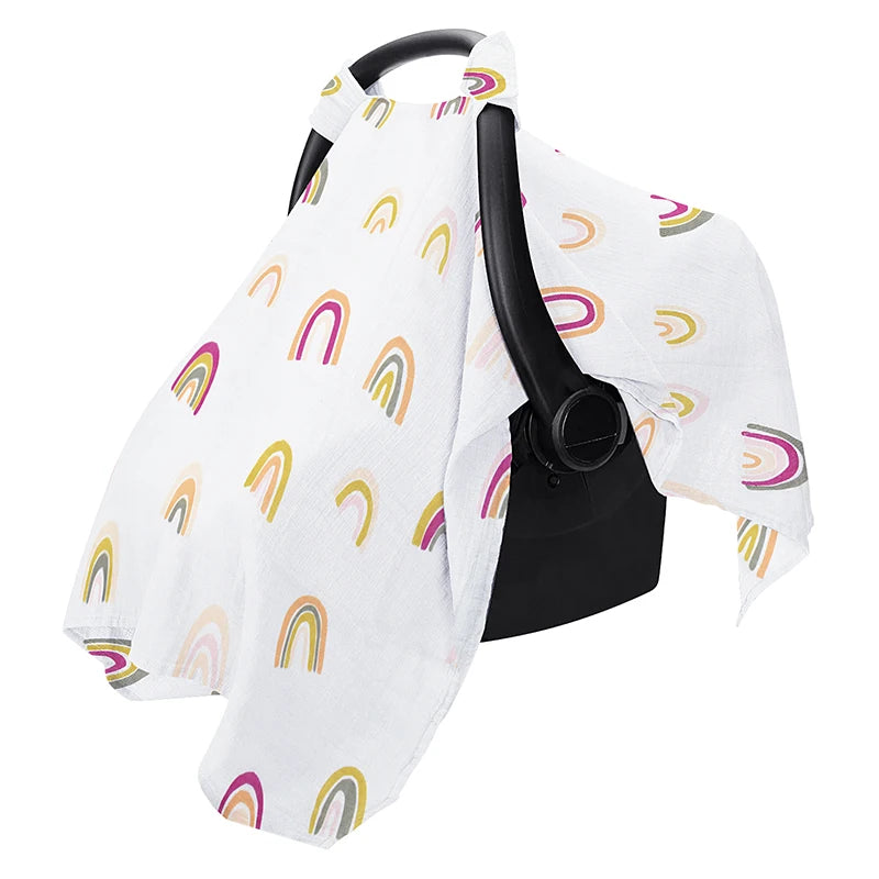 Infant Cover for Car Seat: Muslin Baby Car Seat Canopy - Lightweight & Breathable Cover
