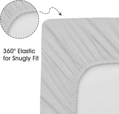 Bassinet Sheets 3 Pack - Soft, Silky, Breathable for Girls
