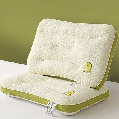 Cartoon kids' cervical pillow core! Single pack, cute pattern, ergonomic neck support, no collapse after long use, perfect