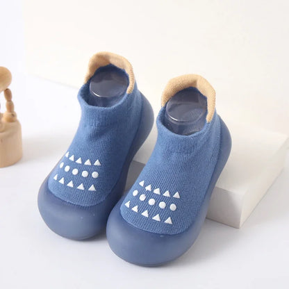 Baby Socks Shoes: Soft Rubber Sole First Walkers