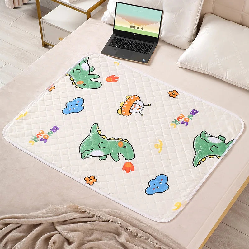 Washable Toddler Mattress - Breathable Cartoon Bedding