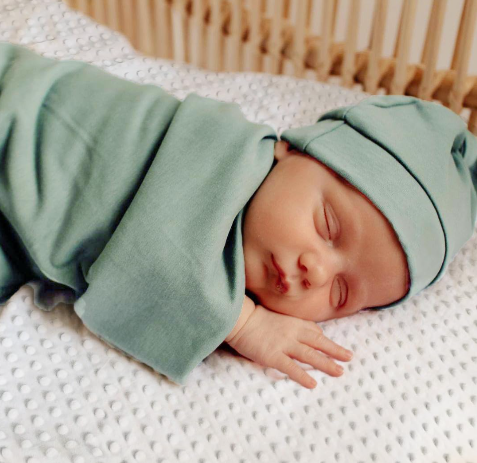 Baby Swaddle Blanket & Hat Set - Soft, Anti-Tremor Design for Newborns