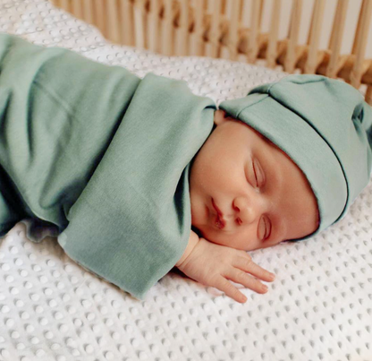 Baby Swaddle Blanket & Hat Set - Soft, Anti-Tremor Design for Newborns