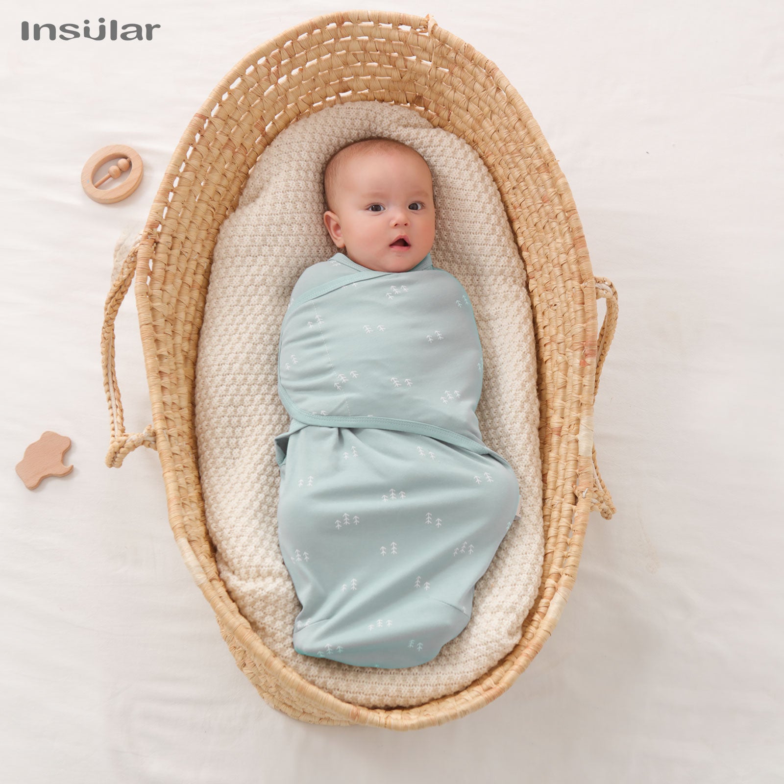 INSULAR Baby Wrap Sleeping Bags 100% Cotton Swaddle 3-Pack