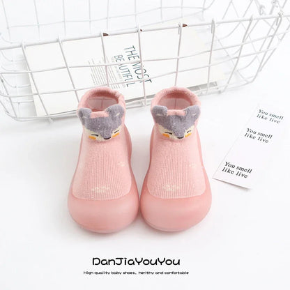 Baby Socks Shoes: Soft Rubber Sole First Walkers