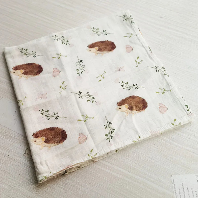 Baby Blankets: Soft Muslin Swaddle Wrap 58x58cm
