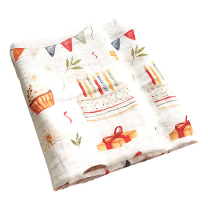 Baby Blankets: Soft Muslin Swaddle Wrap 58x58cm