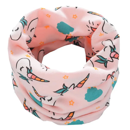 Kids Cartoon Cotton Scarf - Warm Winter Neckwear
