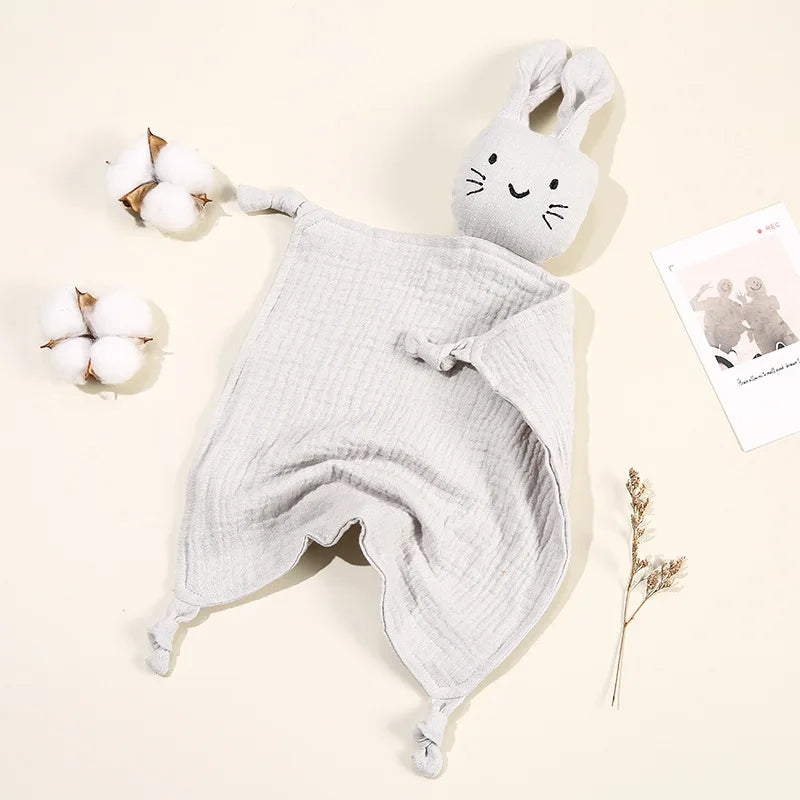 Baby Blankets: Baby Muslin Blanket with Cat Doll for Infant Sleep