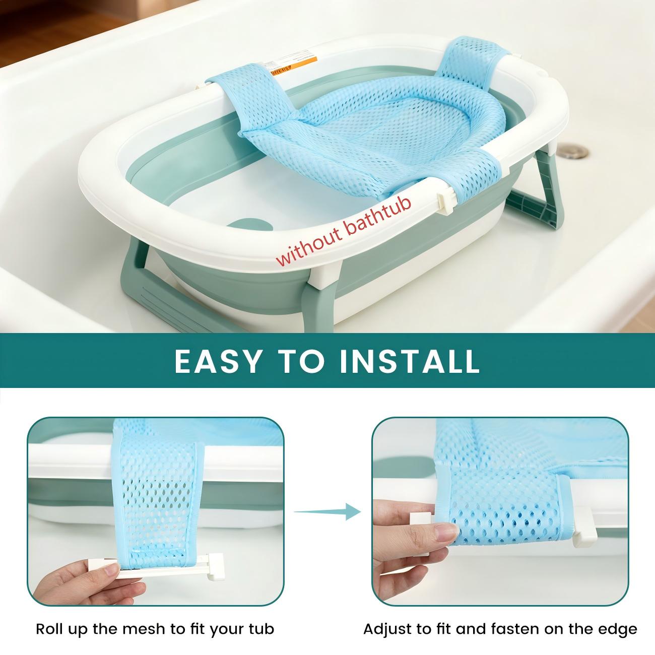 Baby Bathtub Seat: Bath Support Mesh Pad - Non-Slip Newborn Tub Seat