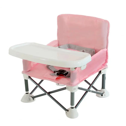 Infant Carrier Seat: Folding Chair with Tray & Bag
