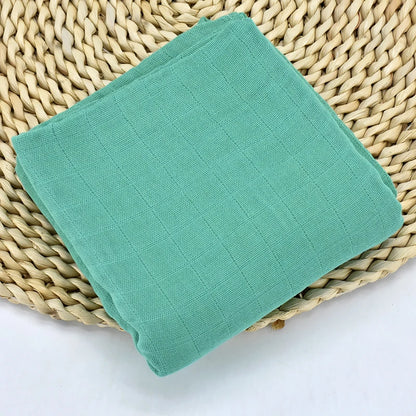 Newborn Swaddle: Bamboo Cotton Baby Blanket 120x120cm Muslin Wrap