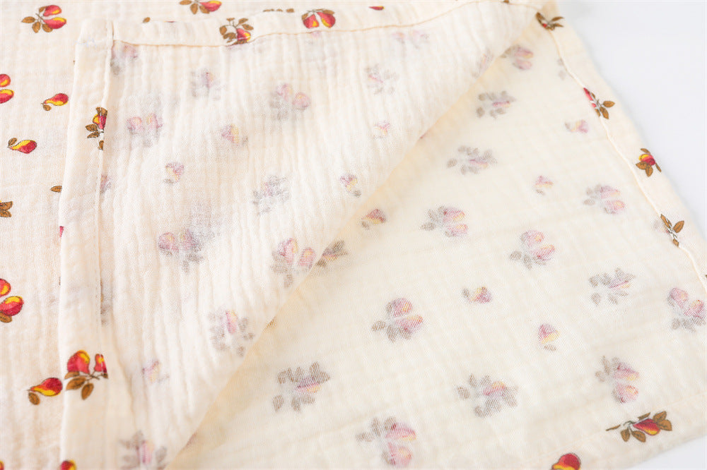 Swaddle Blanket - Cotton Floral Muslin Baby Wrap