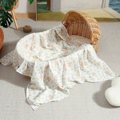 Elinfant 1 PC Baby Swaddle Blanket Bamboo Cotton Soft Baby Blankets Newborn Muslin Swaddle Blanket for Newborn Girl and Boy Baby