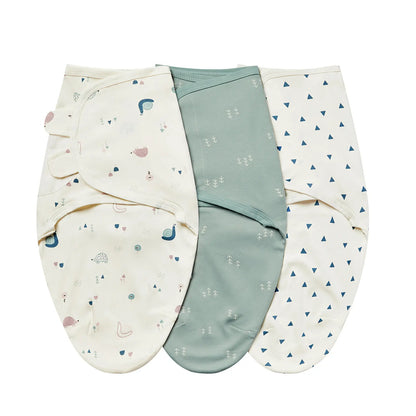 INSULAR Baby Wrap Sleeping Bags 100% Cotton Swaddle 3-Pack