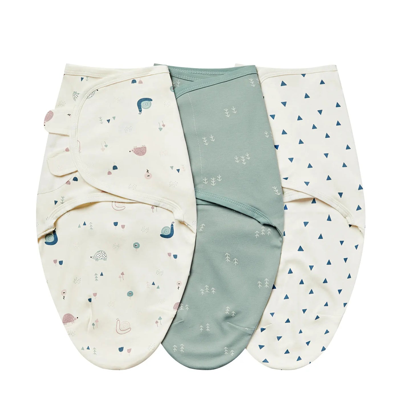 INSULAR Baby Wrap Sleeping Bags 100% Cotton Swaddle 3-Pack