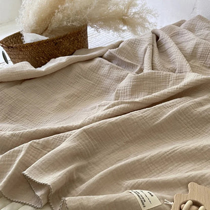 Baby Bath Towel Kids Swaddle Wrap Bedding Pure Cotton Bubble Muslin Blanket 2 Layers Infant Gauze Receiving Blanket