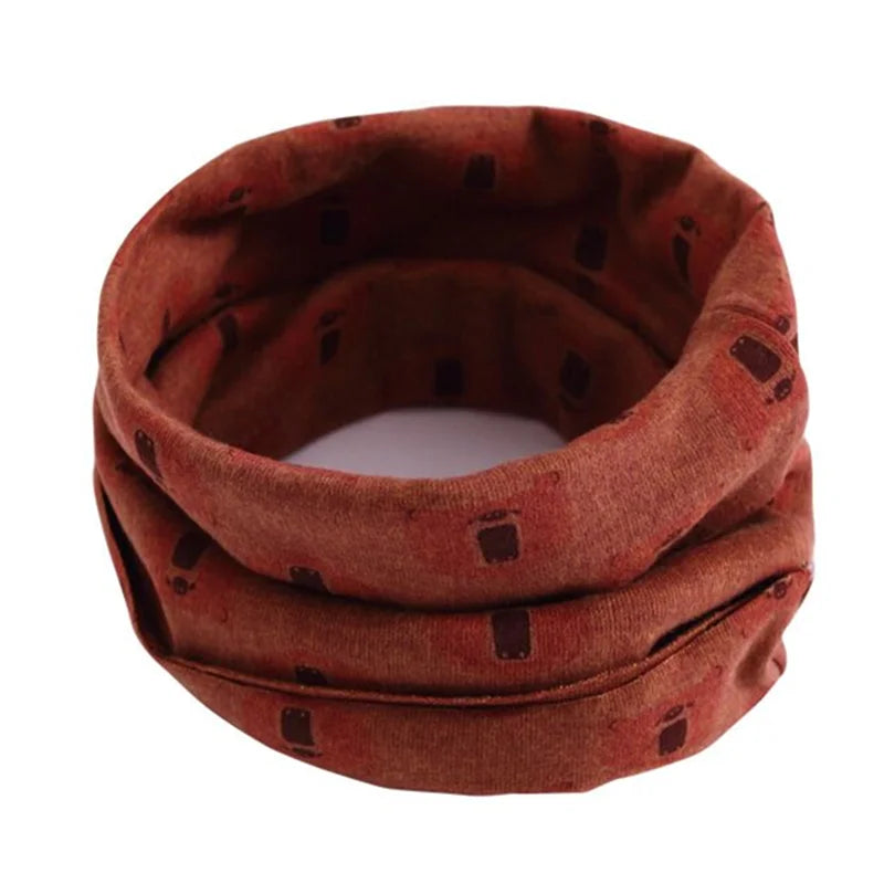 Kids Cartoon Cotton Scarf - Warm Winter Neckwear