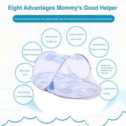Portable Baby Crib Mosquito Net Tent - Foldable & Anti-Bug